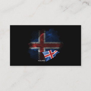Islandflagge Visitenkarte