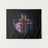 Islandflagge Wandteppich (Vorderseite (Horizontal))