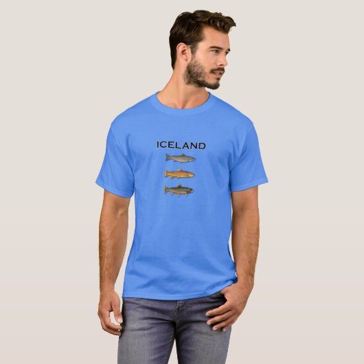 Islandfrischwasserfischen T-Shirt (Vorne ganz)