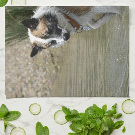 Islandhund Geschirrtuch (Gefaltet)