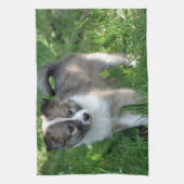 Islandhund Geschirrtuch (Vertikal)