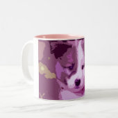 Islandhund Zweifarbige Tasse (Vorderseite Links)