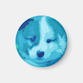Islandhundwelpe als Collage Magnet