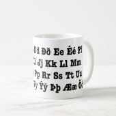 Isländisch Alphabet [Íslenska Stafrófið] Kaffeetasse (VorderseiteRechts)