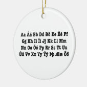 Isländisch Alphabet [Íslenska Stafrófið] Keramik Ornament (Links)