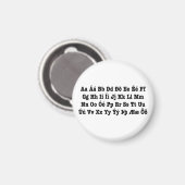 Isländisch Alphabet [Íslenska Stafrófið] Magnet (Vorderseite/Rückseite)