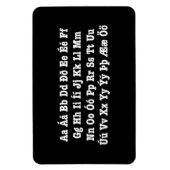 Isländisch Alphabet [Íslenska Stafrófið] Magnet (Vertikal)