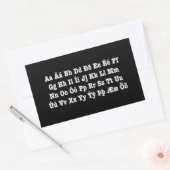 Isländisch Alphabet [Íslenska Stafrófið] Rechteckiger Aufkleber (Umschlag)