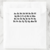Isländisch Alphabet [Íslenska Stafrófið] Rechteckiger Aufkleber (Tasche)