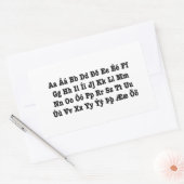 Isländisch Alphabet [Íslenska Stafrófið] Rechteckiger Aufkleber (Umschlag)