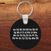 Isländisch Alphabet [Íslenska Stafrófið] Schlüsselanhänger (Vorderseite)