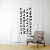 Isländisch Alphabet [Íslenska Stafrófið] Wandteppich (Beispiel)