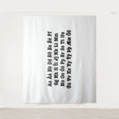 Isländisch Alphabet [Íslenska Stafrófið] Wandteppich (Vorderseite)