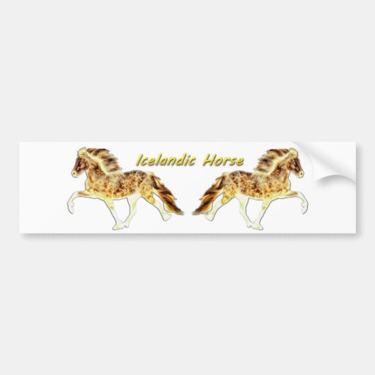 Isländisch am Feuer Autoaufkleber (Vorne)