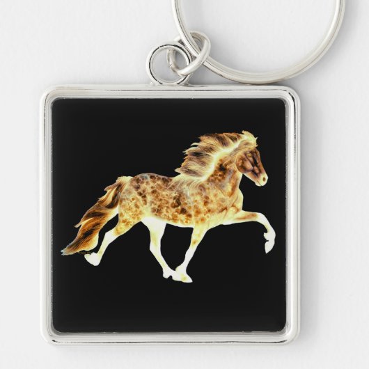 Isländisch am Feuer Schlüsselanhänger (Vorne)