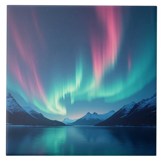 Isländisch Aurora Fliese (Vorderseite)