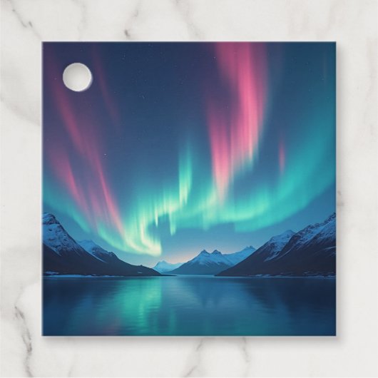 Isländisch Aurora Geschenkanhänger (Vorderseite)