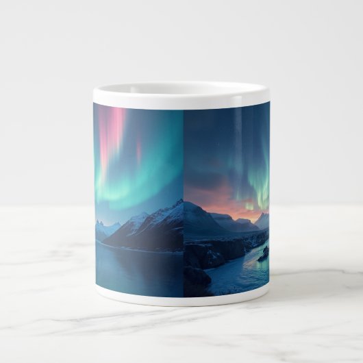 Isländisch Aurora Jumbo-Tasse (Vorderseite)