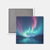Isländisch Aurora Magnet (Vorderseite/Rückseite)