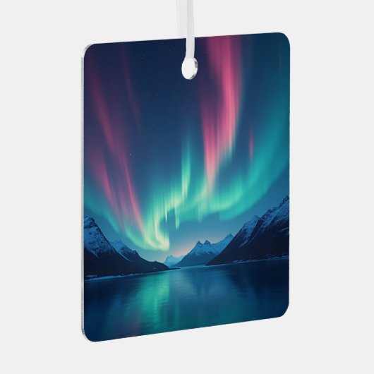 Isländisch Aurora Ornament Aus Metall (Vorderseite Rechts)