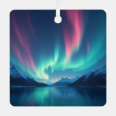 Isländisch Aurora Ornament Aus Metall (Vorderseite)