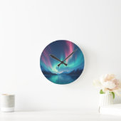 Isländisch Aurora Runde Wanduhr (Zuhause)