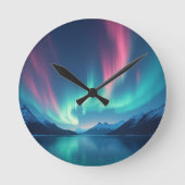 Isländisch Aurora Runde Wanduhr (Vorderseite)