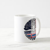 Isländisch-französische Tree-Roots-Flagge Kaffeetasse (VorderseiteRechts)