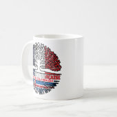 Isländisch-französische Tree-Roots-Flagge Kaffeetasse (Vorderseite Links)