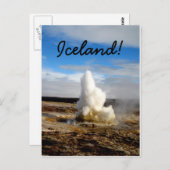 Isländisch Geyser Postkarte (Vorne/Hinten)