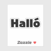 Isländisch Halló { Hello ) Íslenska Language Aufkleber (Blatt)