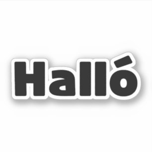 Isländisch Halló { Hello ) Íslenska Language Aufkleber