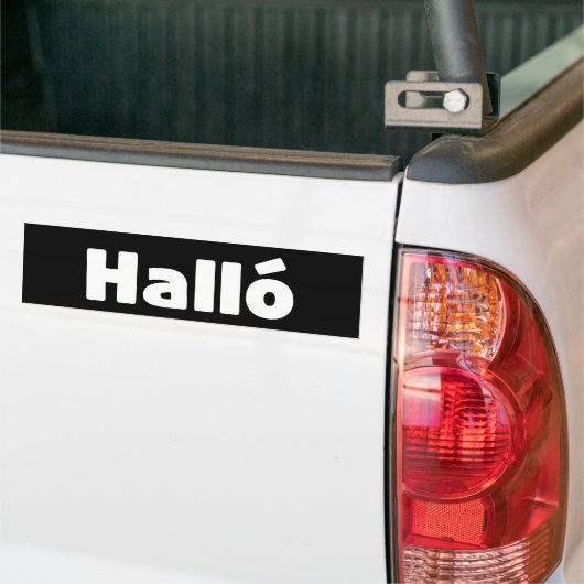 Isländisch Halló { Hello ) Íslenska Language Autoaufkleber (Auf Lkw)