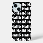 Isländisch Halló { Hello ) Íslenska Language Case-Mate iPhone Hülle (Rückseite)