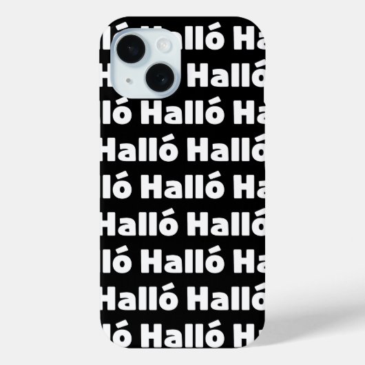 Isländisch Halló { Hello ) Íslenska Language Case-Mate iPhone Hülle (Rückseite)