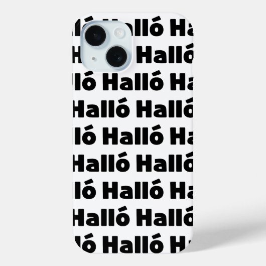 Isländisch Halló { Hello ) Íslenska Language Case-Mate iPhone Hülle (Rückseite)