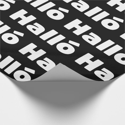 Isländisch Halló { Hello ) Íslenska Language Geschenkpapier (Ecke)