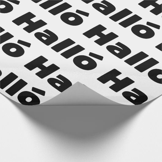 Isländisch Halló { Hello ) Íslenska Language Geschenkpapier (Ecke)