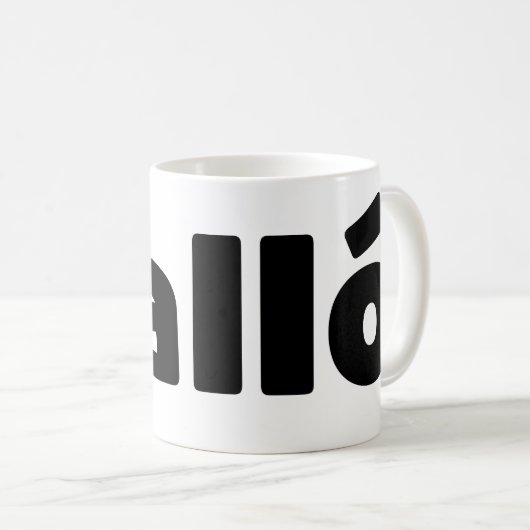 Isländisch Halló { Hello ) Íslenska Language Kaffeetasse (VorderseiteRechts)