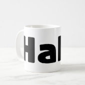 Isländisch Halló { Hello ) Íslenska Language Kaffeetasse (Vorderseite Links)