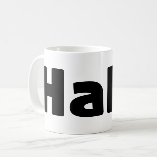 Isländisch Halló { Hello ) Íslenska Language Kaffeetasse (Vorderseite Links)