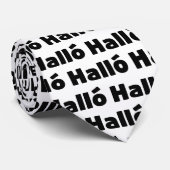 Isländisch Halló { Hello ) Íslenska Language Krawatte (Gerollt)