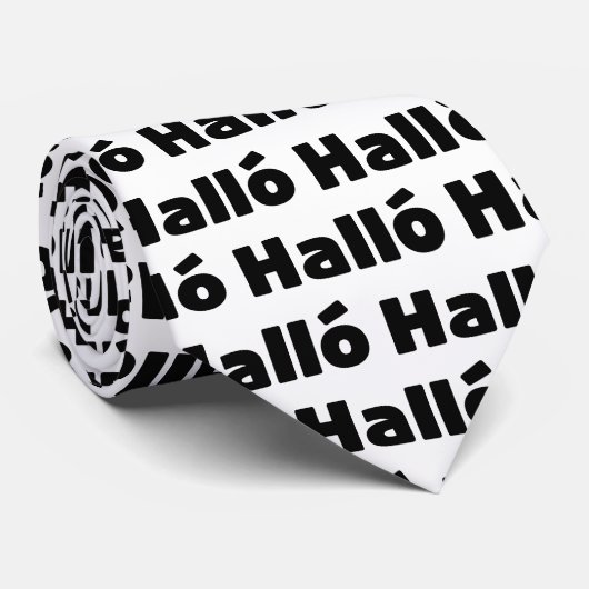 Isländisch Halló { Hello ) Íslenska Language Krawatte (Gerollt)