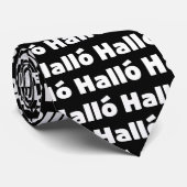 Isländisch Halló { Hello ) Íslenska Language Krawatte (Gerollt)