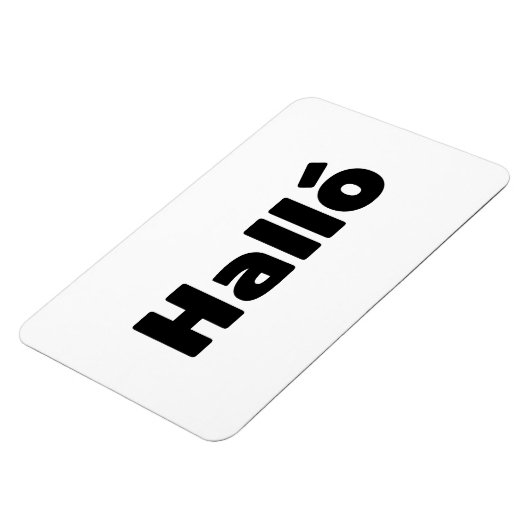 Isländisch Halló { Hello ) Íslenska Language Magnet (Linke Seite)