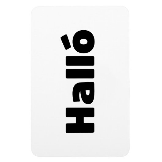 Isländisch Halló { Hello ) Íslenska Language Magnet (Vertikal)