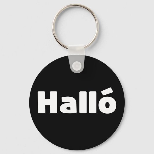 Isländisch Halló { Hello ) Íslenska Language Schlüsselanhänger (Vorderseite)