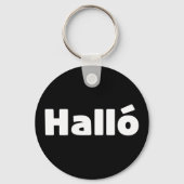 Isländisch Halló { Hello ) Íslenska Language Schlüsselanhänger (Rückseite)