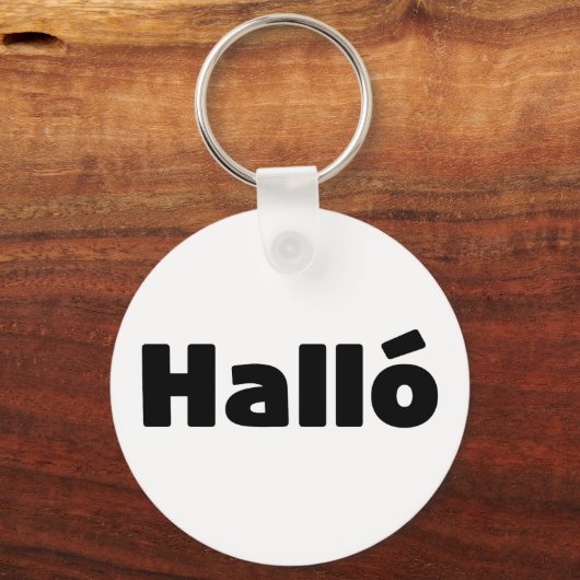 Isländisch Halló { Hello ) Íslenska Language Schlüsselanhänger (Rückseite)