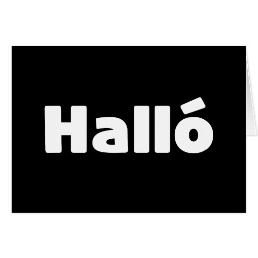 Isländisch Halló { Hello ) Íslenska Sprachkarte (Vorderseite (Horizontal))